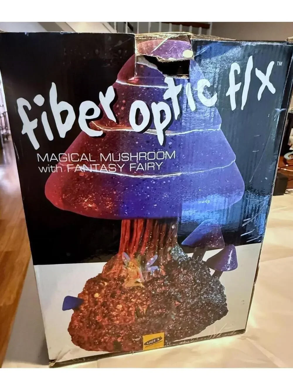 Vintage Fiber Optic F/X Magical Mushroom With Fantasy Fairy Lamp Night Light